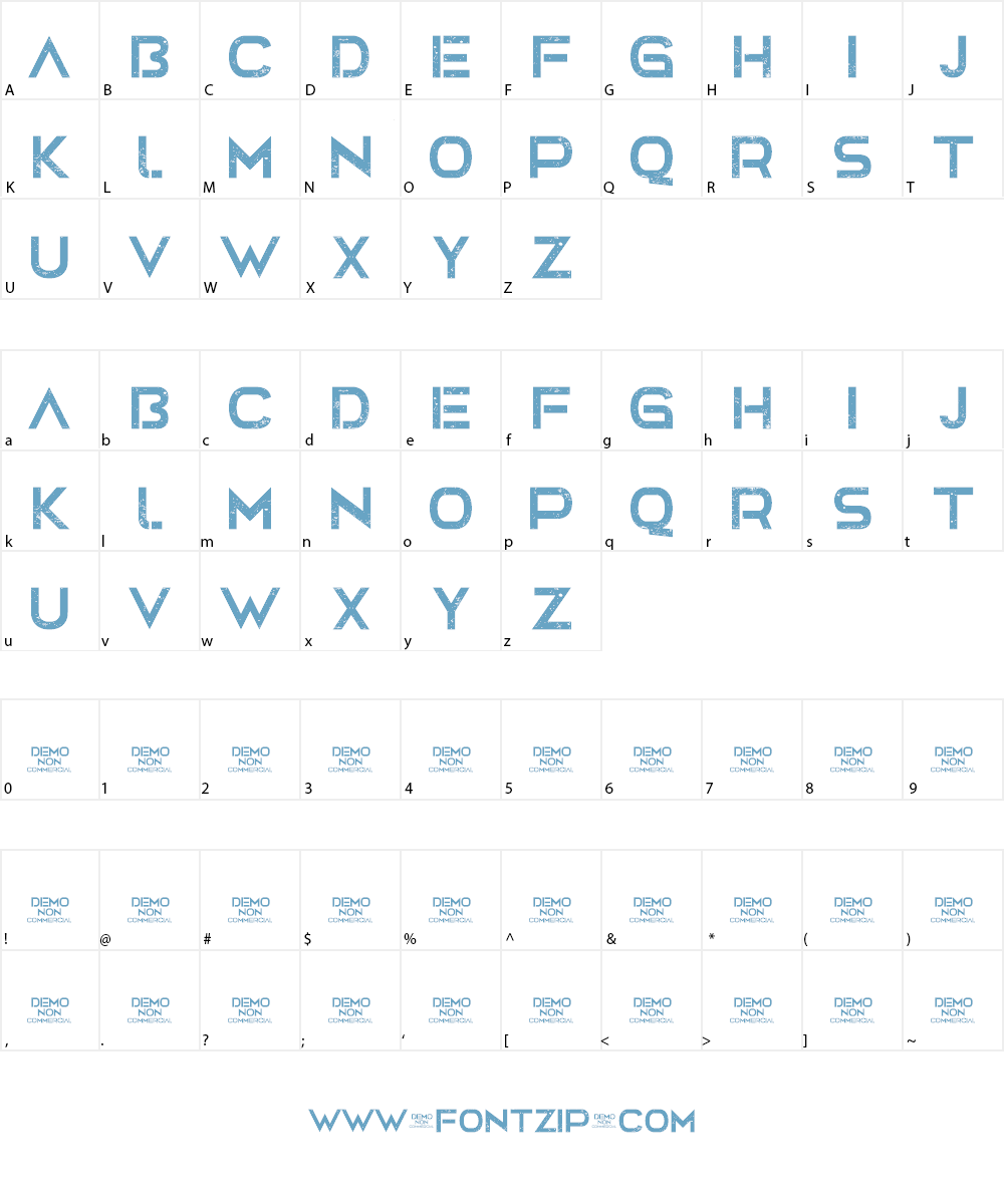 Moving Forward II Personal Use Font Character